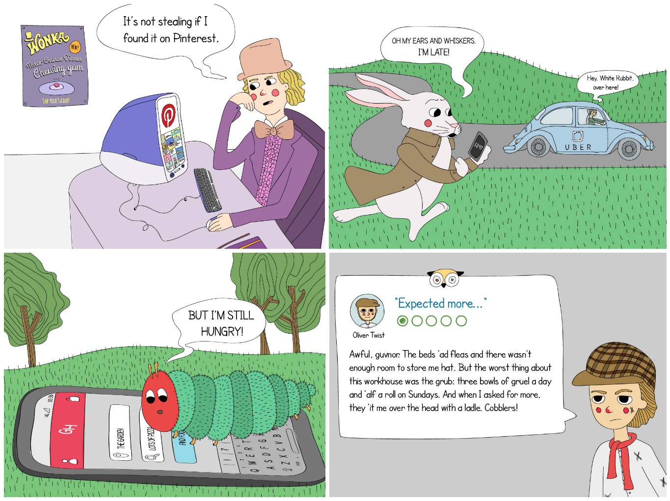 What If Literary Characters Had Access to Modern Technology? - Visual News