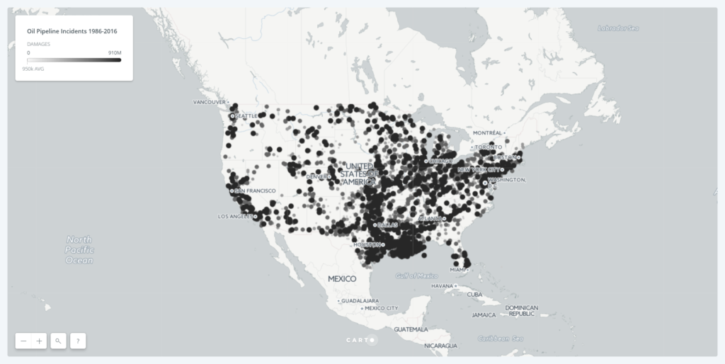 Data Visual: 30 Years of Oil And Gas Pipeline Spills